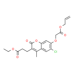 ethyl 3-[6-chloro-4-methyl-2-oxo-7-(2-oxo-2-prop-2-enoxyethoxy)chromen-3-yl]propanoate Structure