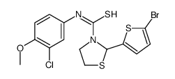 3-Thiazolidinecarbothioamide,2-(5-bromo-2-thienyl)-N-(3-chloro-4-methoxyphenyl)-(9CI) picture