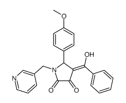 (4E)-4-[hydroxy(phenyl)methylidene]-5-(4-methoxyphenyl)-1-(pyridin-3-ylmethyl)pyrrolidine-2,3-dione结构式