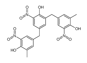 4-[[4-hydroxy-3-[(4-hydroxy-3-methyl-5-nitrophenyl)methyl]-5-nitrophenyl]methyl]-2-methyl-6-nitrophenol结构式
