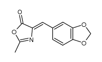 2-methyl-4-(3,4-methylenedioxyphenylmethylene)-5(4H)-oxazolone Structure