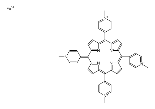 tetrakis(N-methyl-4-pyridinium)yl-porphine iron(III) complex结构式