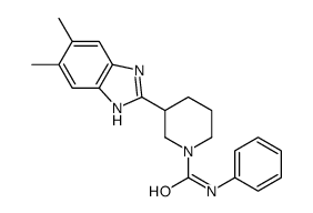 1-Piperidinecarboxamide,3-(5,6-dimethyl-1H-benzimidazol-2-yl)-N-phenyl-(9CI)结构式