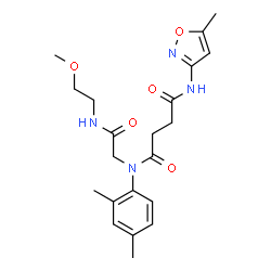 Butanediamide, N-(2,4-dimethylphenyl)-N-[2-[(2-methoxyethyl)amino]-2-oxoethyl]-N-(5-methyl-3-isoxazolyl)- (9CI)结构式