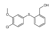 [2-(4-chloro-3-methoxyphenyl)sulfanylphenyl]methanol结构式