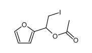 Acetic acid 1-furan-2-yl-2-iodo-ethyl ester结构式
