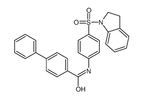 N-[4-(2,3-dihydroindol-1-ylsulfonyl)phenyl]-4-phenylbenzamide Structure