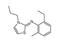 N-(2-ethyl-6-methylphenyl)-3-propyl-1,3-thiazol-2-imine结构式