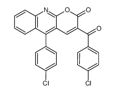 3-(4-chloro-benzoyl)-5-(4-chloro-phenyl)-pyrano[2,3-b]quinolin-2-one Structure