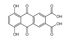 5,8-dihydroxy-9,10-dioxo-9,10-dihydroanthracene-2,3-dicarboxylic acid Structure