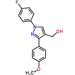 (1-(4-FLUOROPHENYL)-3-(4-METHOXYPHENYL)-1H-PYRAZOL-4-YL)METHANOL structure