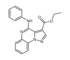 4-anilino-pyrazolo[1,5-a]quinoxaline-3-carboxylic acid ethyl ester结构式