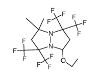 7-ethoxy-3,3-dimethyl-1,1,5,5-tetrakis-trifluoromethyl-tetrahydro-pyrazolo[1,2-a]pyrazole Structure