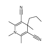 1,2,4,6-tetramethyl-4-propylpyridine-3,5-dicarbonitrile Structure
