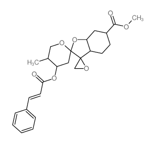 Dispiro[oxirane-2,3'(2'H)-benzofuran-2',2''-[2H]- pyran]-6'-carboxylic acid,decahydro-5''-methyl-4''-[[(2E)-1-oxo- 3-phenyl-2-propenyl]oxy]-,methyl ester,(2R,2'S,3'aS,4''R,5''S,6'S,7'aR)- picture