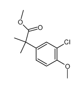 2-(3-Chloro-4-methoxy-phenyl)-2-methyl-propionic acid methyl ester结构式