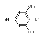 2-氨基-5-溴-6-甲基-4-咆嘧啶结构式