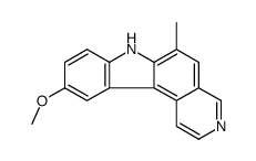 10-methoxy-6-methyl-7H-pyrido[3,4-c]carbazole结构式