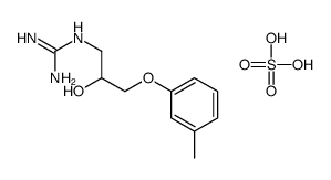 [amino(azaniumylidene)methyl]-[2-hydroxy-3-(3-methylphenoxy)propyl]azanium,sulfate Structure