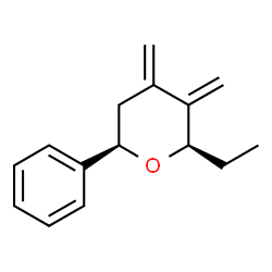 2H-Pyran,2-ethyltetrahydro-3,4-bis(methylene)-6-phenyl-,(2R,6R)-rel-(9CI)结构式