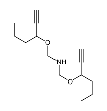 1-hex-1-yn-3-yloxy-N-(hex-1-yn-3-yloxymethyl)methanamine Structure