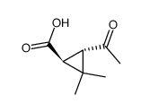 3t-acetyl-2,2-dimethyl-cyclopropane-r-carboxylic acid Structure