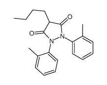 4-butyl-1,2-bis(2-methylphenyl)pyrazolidine-3,5-dione结构式