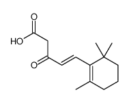 3-oxo-5-(2,6,6-trimethylcyclohexen-1-yl)pent-4-enoic acid结构式