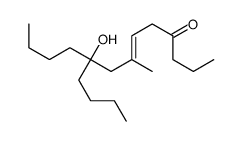 9-butyl-9-hydroxy-7-methyltridec-6-en-4-one结构式