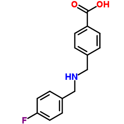 4-{[(4-Fluorobenzyl)amino]methyl}benzoic acid结构式