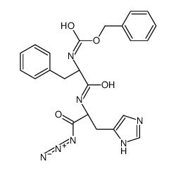 benzyl N-[(2S)-1-[[(2S)-1-azido-3-(1H-imidazol-5-yl)-1-oxopropan-2-yl]amino]-1-oxo-3-phenylpropan-2-yl]carbamate Structure