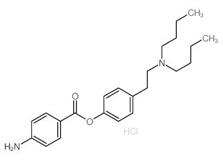 Phenol,4-[2-(dibutylamino)ethyl]-, 1-(4-aminobenzoate), hydrochloride (1:1)结构式