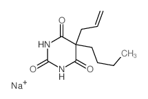 sodium 5-butyl-4,6-dioxo-5-prop-2-enyl-1H-pyrimidin-2-olate Structure