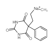 2,4,6 (1H,3H, 5H)-Pyrimidinetrione, 5-butyl-5-phenyl-, monosodium salt结构式