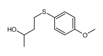 4-(4-methoxyphenyl)sulfanylbutan-2-ol结构式