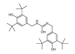 1,3-bis[(3,5-ditert-butyl-4-hydroxyphenyl)methyl]urea结构式