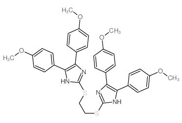 1H-Imidazole,2,2'-[1,2-ethanediylbis(thio)]bis[4,5-bis(4-methoxyphenyl)- (9CI) structure