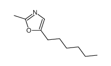 2-Methyl-5-(n-hexyl)oxazole Structure