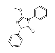 3-methylthio-1,4-diphenyl-Δ2-1,2,4-triazolin-5-one结构式