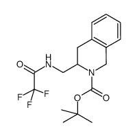 3-((2,2,2-trifluoro-ethanoylamino)-methyl)-3,4-dihydro-1H-isoquinoline-2-carboxylic acid tert-butyl ester结构式