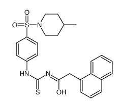 N-[[4-(4-methylpiperidin-1-yl)sulfonylphenyl]carbamothioyl]-2-naphthalen-1-ylacetamide Structure