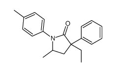 3-ethyl-5-methyl-1-(4-methylphenyl)-3-phenylpyrrolidin-2-one结构式