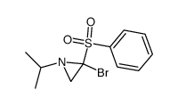 2-benzenesulfonyl-2-bromo-1-isopropyl-aziridine结构式