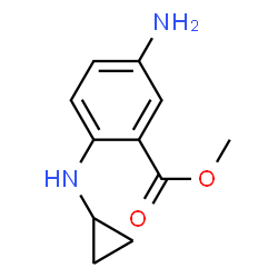 Benzoic acid, 5-amino-2-(cyclopropylamino)-, methyl ester (9CI) Structure