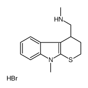 N-methyl-1-(9-methyl-3,4-dihydro-2H-thiopyrano[2,3-b]indol-4-yl)methanamine,hydrobromide结构式