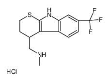 N-methyl-1-[7-(trifluoromethyl)-2,3,4,9-tetrahydrothiopyrano[2,3-b]indol-4-yl]methanamine,hydrochloride结构式