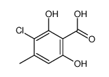 3-Chloro-4-methyl-2,6-dihydroxybenzoic acid结构式