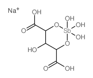 antimony; 2,3,4-trihydroxypentanedioic acid; trihydrate结构式