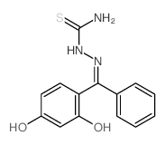[[(2-hydroxy-4-oxo-1-cyclohexa-2,5-dienylidene)-phenyl-methyl]amino]thiourea结构式