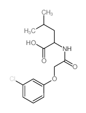 2-[[2-(3-chlorophenoxy)acetyl]amino]-4-methylpentanoic acid结构式